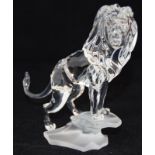 Swarovski Crystal Lion standing on a rock from the Rare Encounters collection, code 269377