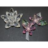 Swarovski Crystal Waterlily 838181 together with Blossoming Jasmine code 917664 both boxed (2)