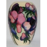 Moorcroft Anemonie Blush vase 18cms high new colourway design 2017 fully marked & signed to base.