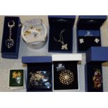 Swarovski Crystal qty of Jewellery include earrings, brooches, Bracelets, Keyring, Charm Pendants