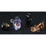 Swarovski Crystal The Gang of Dogs 935718, 935719, 935720, 935721 all boxed with paperwork (4)