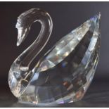 Swarovski Crystal Maxi Swan/Giant 189254 comes in custom made grey padded box.