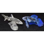 Swarovski Crystal Baby Shark code 269236, together with a Blue Siamese fighting fish code 236718