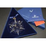 Swarovski Crystal Christmas Ornaments 2002 (288802), 2003 (622498) & 2004 (631562) all boxed with