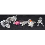 Swarovski crystal qty of boxed animals 674587, 671837, 628909, 294047 together with a boxed Tulip