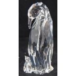 Swarovski Crystal Penguin mother & baby, code 627067 retired, boxed with paperwork.