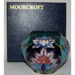 Moorcroft "Saadian" vase 10cms high, fully marked & signed to vase, boxed 2001.