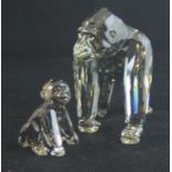 Swarovski Crystal Society Gorillas from the Endangered Wildlife Collection 952504 boxed with