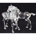Swarovski Crystal Foals, code 627637 retired, boxed with paperwork.