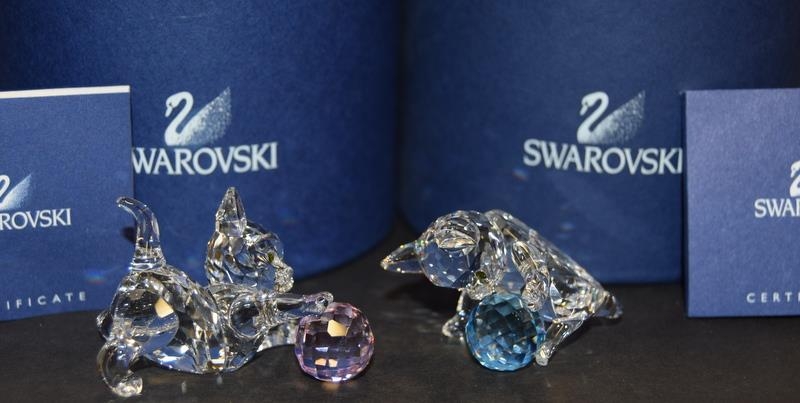 Swarovski Crystal Rabbit 822845, Kitten with Pink Ball 631856, Harmony Event Heart 696974, - Image 2 of 5