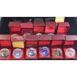 Swarokski Crystal quantity of souvenir paperweights all boxed (14)