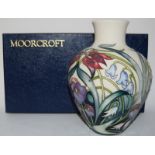Moorcroft Sorrow & Laughter 20cms vase, fully marked & signed to base boxed.