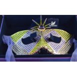 Swarovski Crystal Harlequin Mask 1806193 limited edition 0649/3000 comes in custom made purple