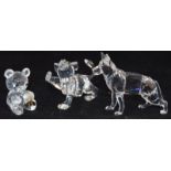 Swarovski Crystal German Shepherd code 235484, together with Lion Cub code 210460, Kris Bear code