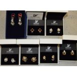 Swarovski Crystal Earrings 935430, 1500873, 1791490, 1791462, 1730190, 1790295, 1800628 all boxed (
