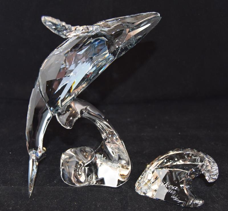 Swarovski Crystal Society Paikea Whale, code 1095228 retired, boxed with all relevant paperwork &