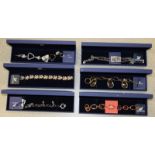 Swarovski Crystal qty of Bracelets all boxed (6)
