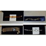 Swarovski Crystal Bracelets x 3 together with one Bracelet & earring set (4)