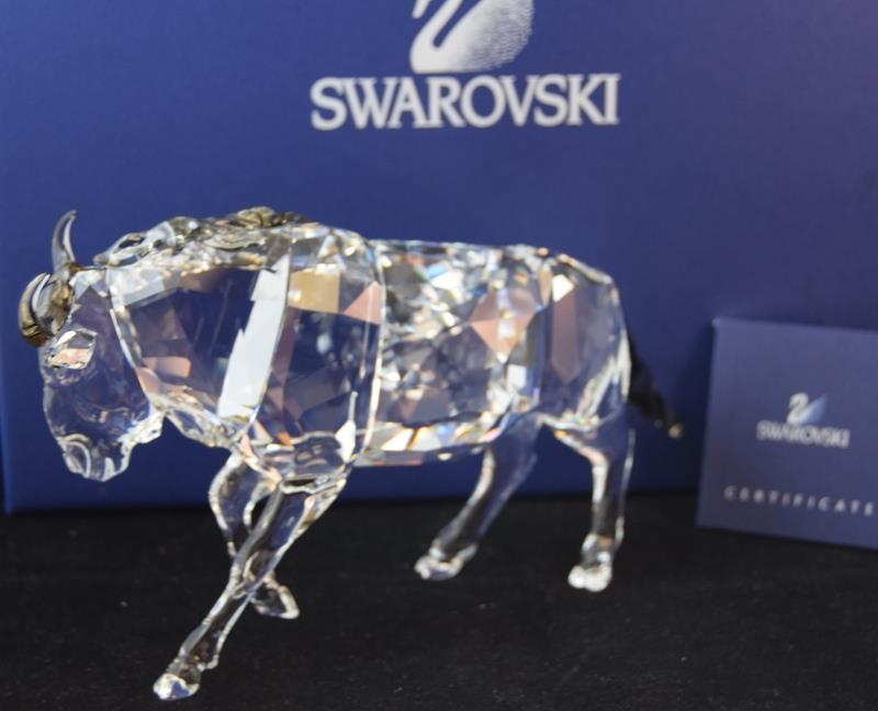 Swarovski Crystal Gnu code 933662 retired, boxed with paperwork. - Image 2 of 2