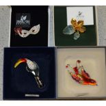 Swarovski Crystal Brooches all boxed (4)