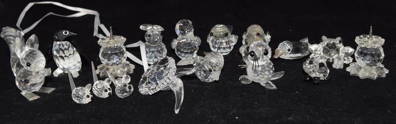 Swarovski Crystal large qty of boxed figures/animals all boxed (14)