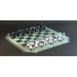 Swarovski Crystal Chess set complete with board, comes in custom made grey case plus outer box.