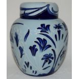 Moorcroft ginger jar & cover 15.5cms high, fully marked & signed to base 2002.