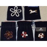 Swarovski Crystal Brooches all in official custom Swarovski cloth bags (5)