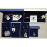 Swarovski Crystal Pendants 1791461, 891619, 1110372, 503218, 1156182, 897197 all boxed (6)