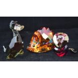 Swarovski Crystal The Lovlots 1041298 Duke the Duck, 1041297 Nick the Hedgehog, 1079591 Circus Leo