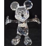 Swarovski Crystal Disney Mickey Mouse, code 687414, retired, boxed with paperwork.