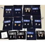 Swarovski Crystal Earrings 13 pairs in official Swarovski cloth bags (13)