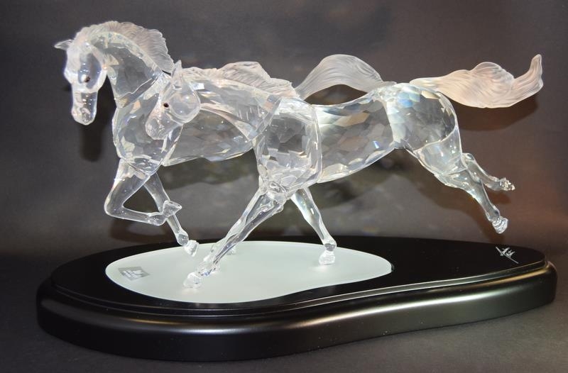 Swarovski Crystal The Wild Horses limited edition 2001 comes in custom made Grey Padded box with