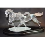 Swarovski Crystal The Wild Horses limited edition 2001 comes in custom made Grey Padded box with