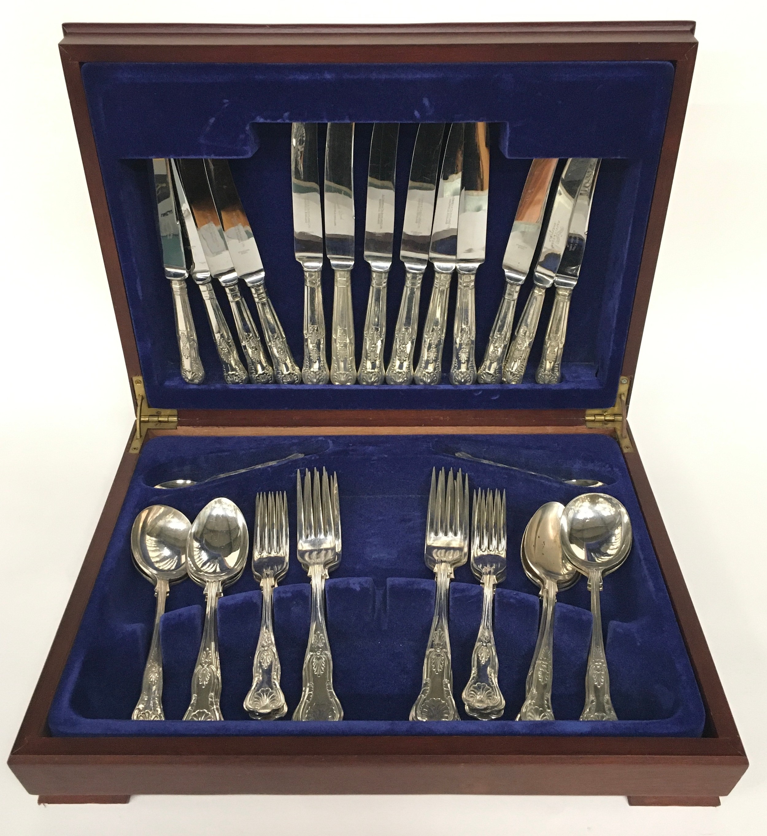 boxed cutlery set in the Queens pattern inspect