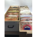 A VERY LARGE COLLECTION OF 1960?s SINGLE RECORDS. Spread over two boxes there are many hits from