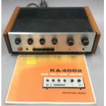 TRIO KA-4002 AMPLIFIER. Built in the early seventies this Trio was way ahead of its time with the