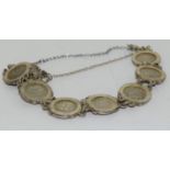 Silver ladies coin bracelet