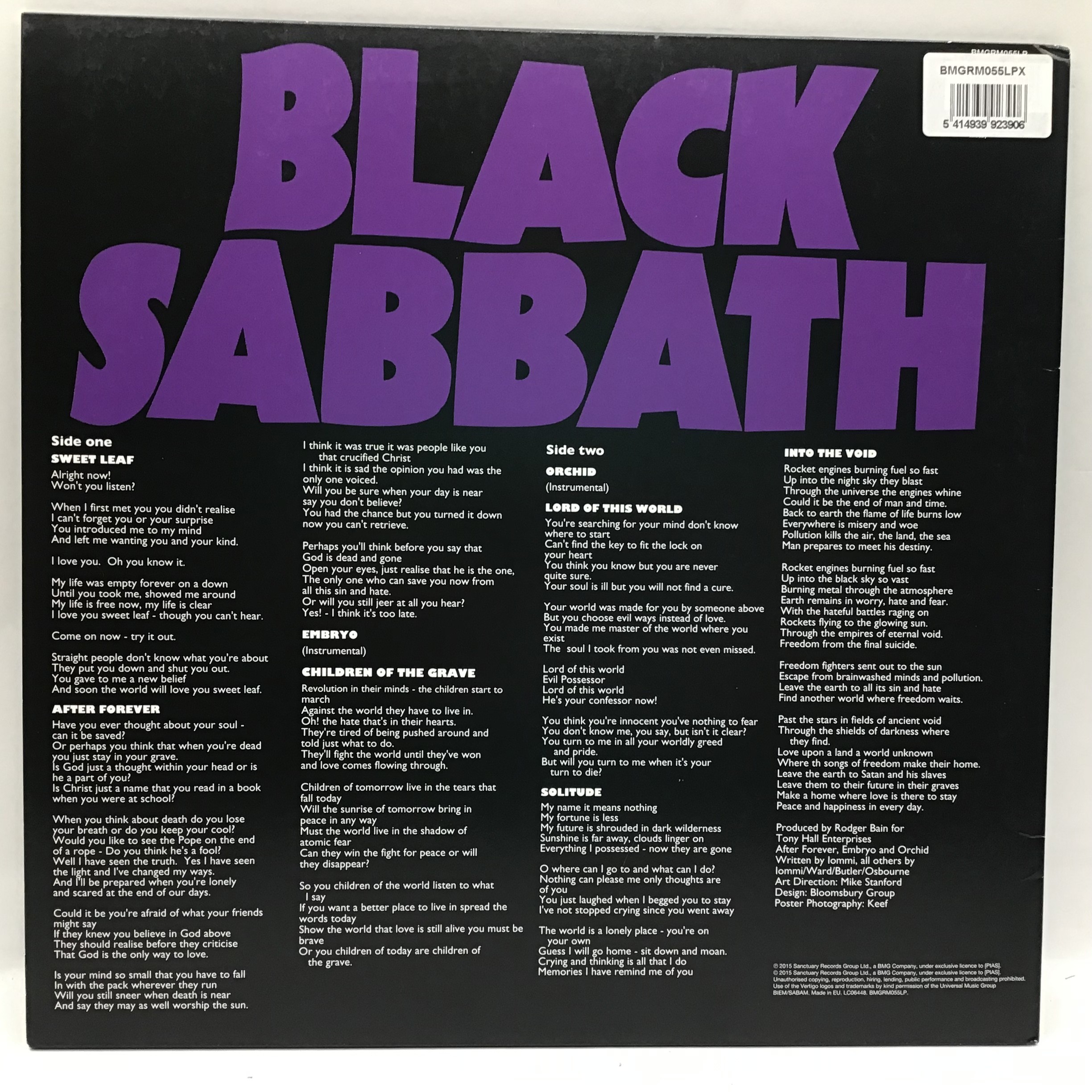 Black Sabbath ?Master of Reality? HMV exclusive and limited to 500 copies. Released on purple - Image 2 of 4