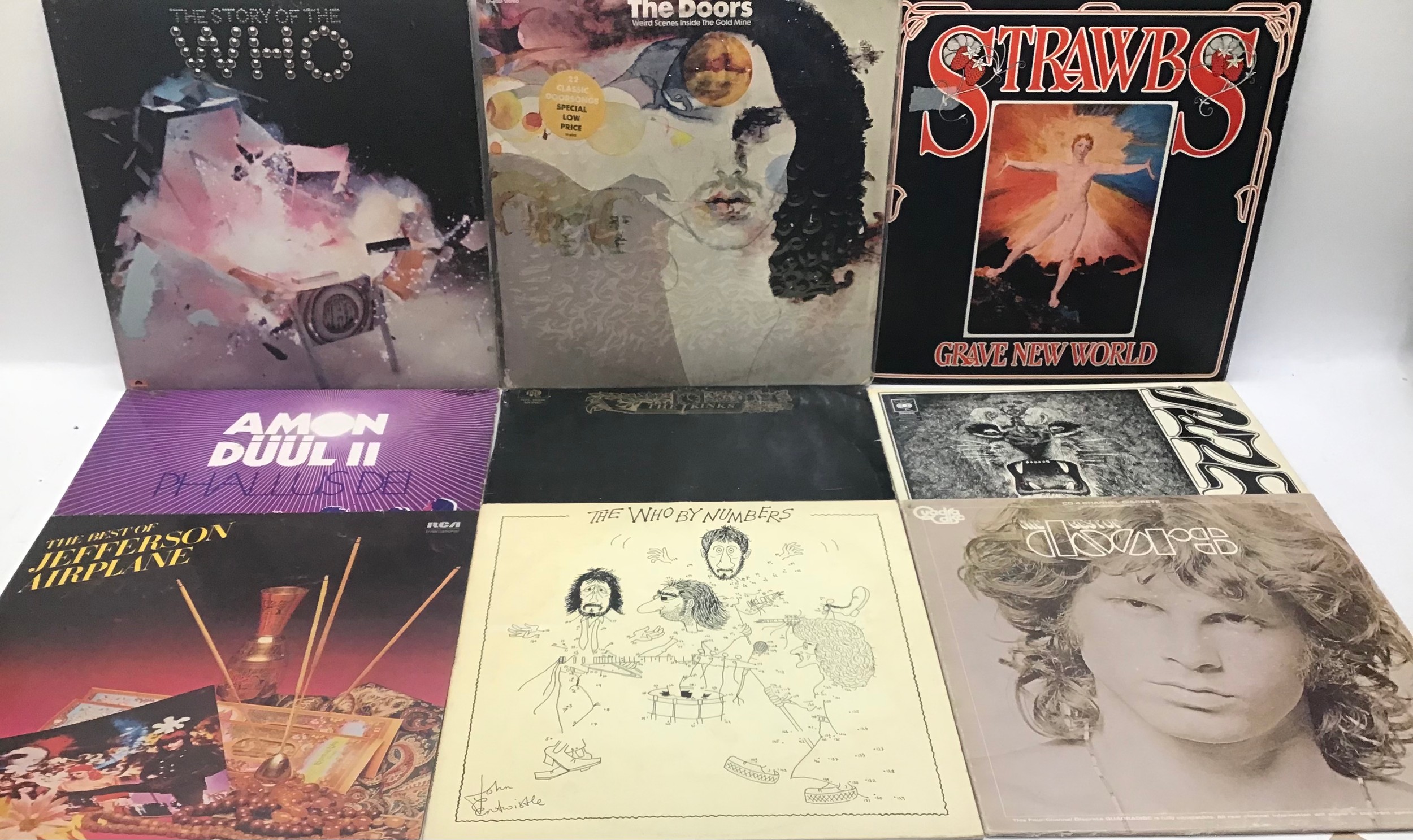 Great box of 70?s rock / prog LP records. To include Pink Floyd - The Doors - The Who - The - Image 2 of 4
