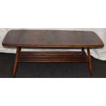 Genuine Ercol coffee table with original makers sticker. 105cm x 46cm x 36cm tall