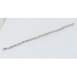 Accent diamond 925 silver bracelet