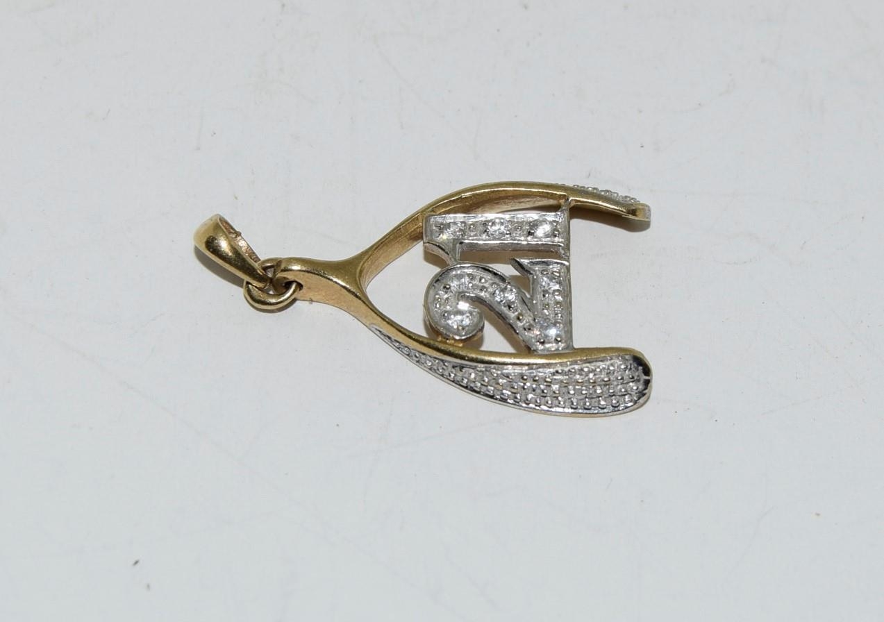 9ct gold charm diamante set for 21 years old - Image 4 of 6