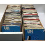 2 LARGE BOXES OF VARIOUS SINGLES. These consist of many artist and genre?s mainly from the 1970?s.