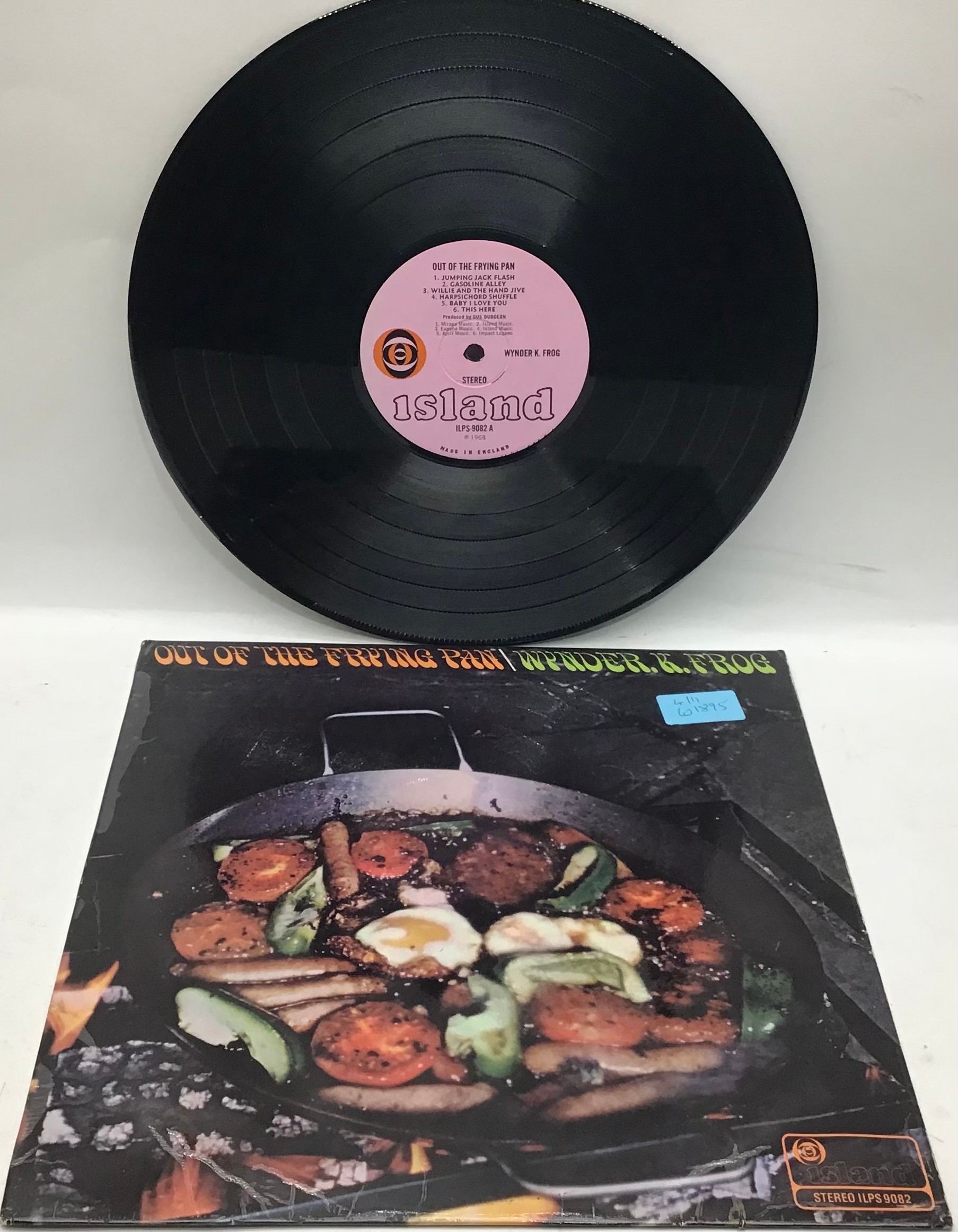 Wonder K. Frog LP ?Out Of The Frying Pan?. This is the original 1968 UK vinyl LP on the Island label