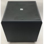 KEF SUBWOOFER. Discreet minimalist cube housing a high efficiency 250 Watt amp driving a 210mm (