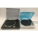 Technics SL8022D turntable together with a Prolectrix mini turntable.