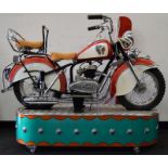 Lenaerts Indian Motorcycle Arcade Ride fully restored 1950 child's ride. Made by Edwin Hall & Co