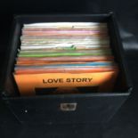 BOX OF EASY LISTENING / JAZZ STANDARDS ON 45RPM RECORDS. Here we mainly have selections from Peggy