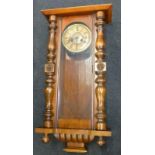 Vintage Mahogany cased wall clock with pendulum